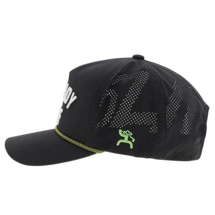 Hooey Cowboy Golf Series 2516T-BK Hat, Cowboy Golf White Stitching, Men's, One-Size, Odessa Fabric, Black