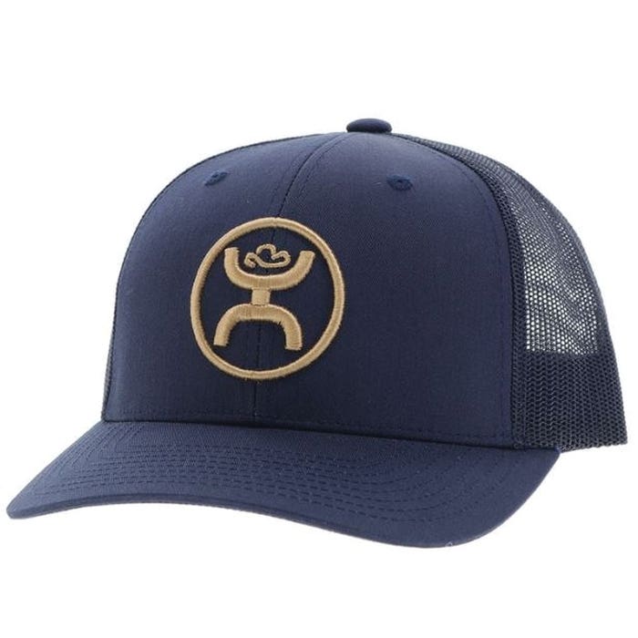 Hooey O-Classic Series 2509T-NV Hat, Mustard Yellow Hooey Logo, Men's, One-Size, Navy
