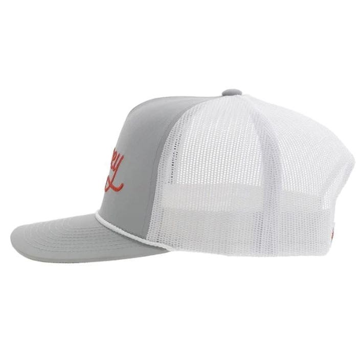 Hooey OG Series 2460T-GYWH Hat, Hooey Orange Stitching, Men's, One-Size, Odessa Fabric, Gray/White
