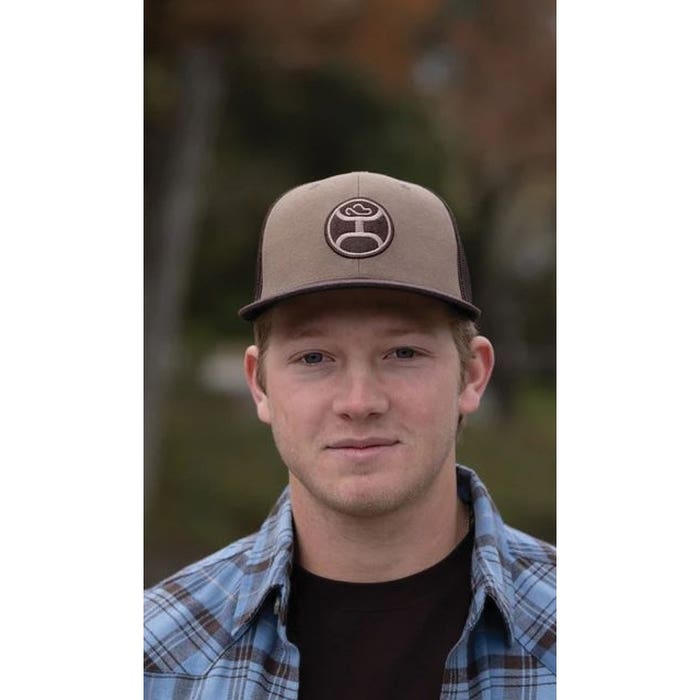 Hooey Primo Series 2446T-BRBK Hat, Black/Cream Circle Patch, Men's, One-Size, Black/Brown