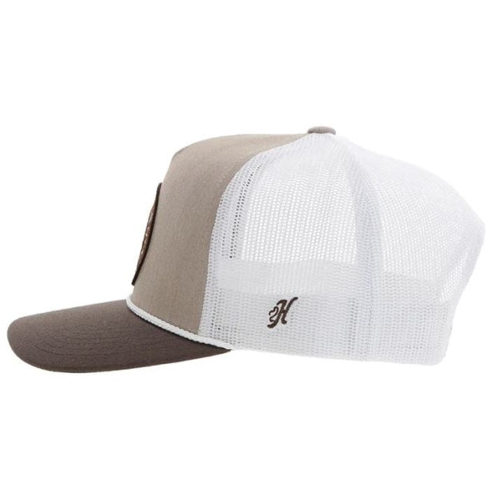 Hooey Quanah Series 2426T-TNWH Hat, Brown/White Circle Patch, One-Size, Tan/White