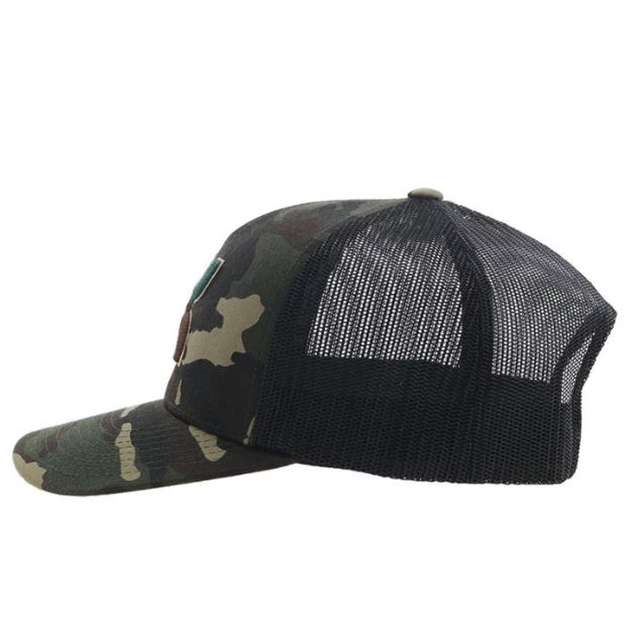 Hooey Texican Series 2420T-CABK Hat, Black/Brown/Green Hooey Logo, Men's, One-Size, Black/Camo