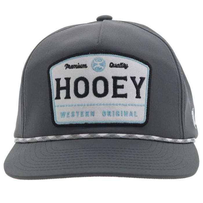 Hooey Trip Series 2408T-GY Hat, Blue/White Patch, Men's, One-Size, Odessa Fabric, Gray