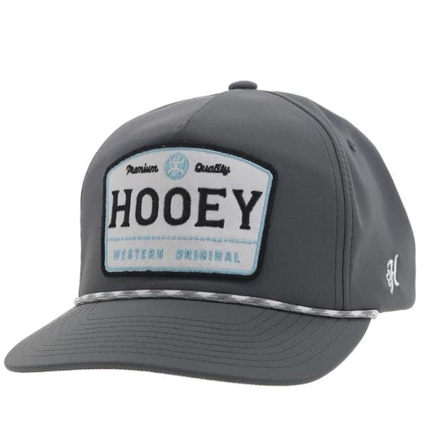 Hooey Trip Series 2408T-GY Hat, Blue/White Patch, Men's, One-Size, Odessa Fabric, Gray