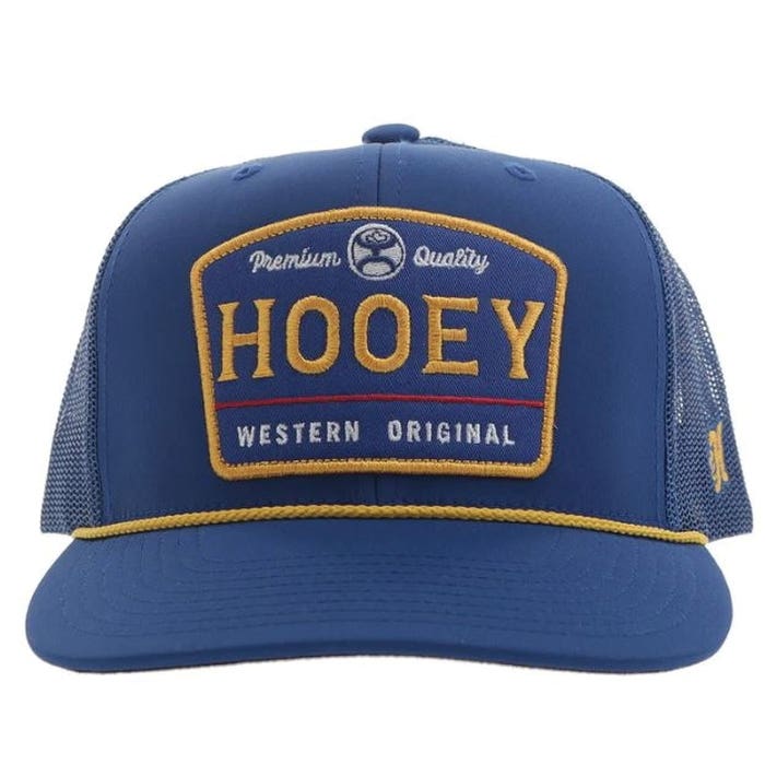 Hooey Trip Series 2408T-BL Hat, Blue/Yellow Patch, Men's, One-Size, Odessa Fabric, Blue