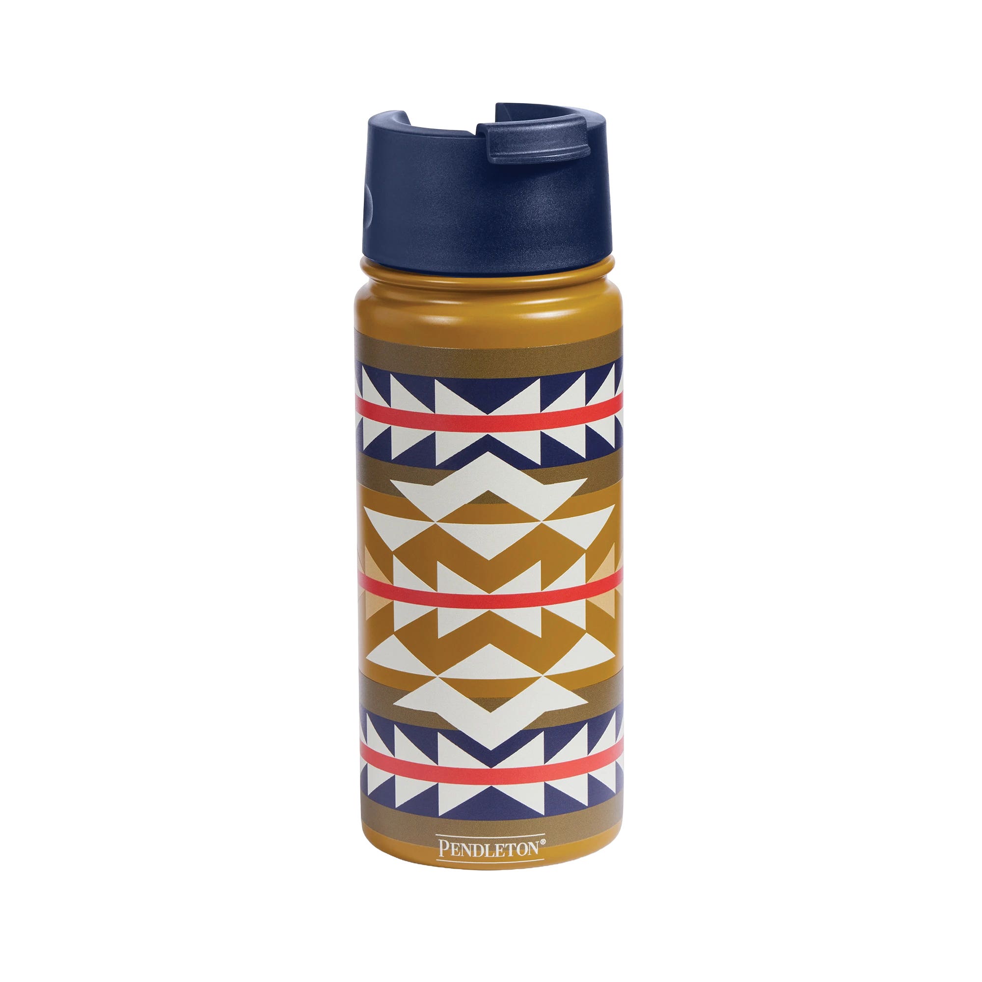 Pendleton XC887-57046 Medicine Bow Insulated Travel Mug, 16 oz, Polypropylene/Stainless Steel, Multi-Color/Tan