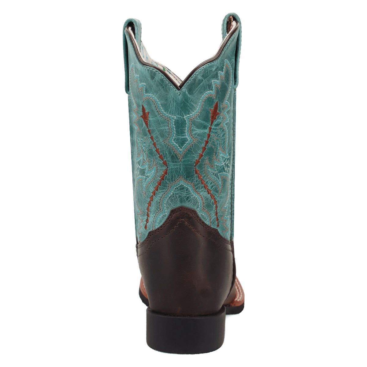 Dan Post Girl's Salina Series Boots, 5, D W, Chocolate/Turquoise, Leather