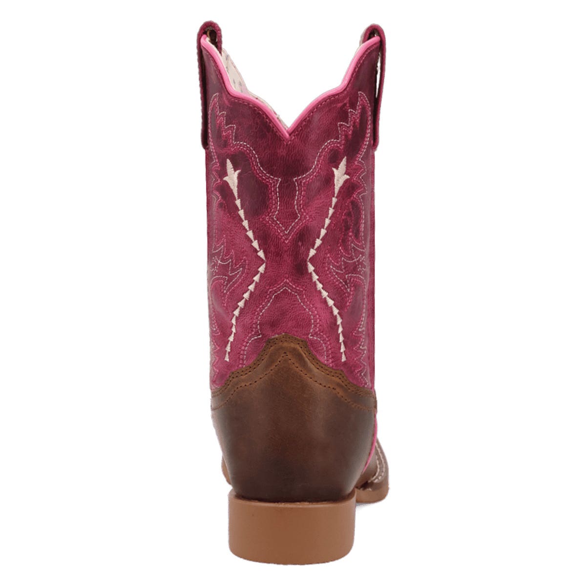 Dan Post Girl's Salina Series Boots, 1, D W, Tan/Pink, Leather
