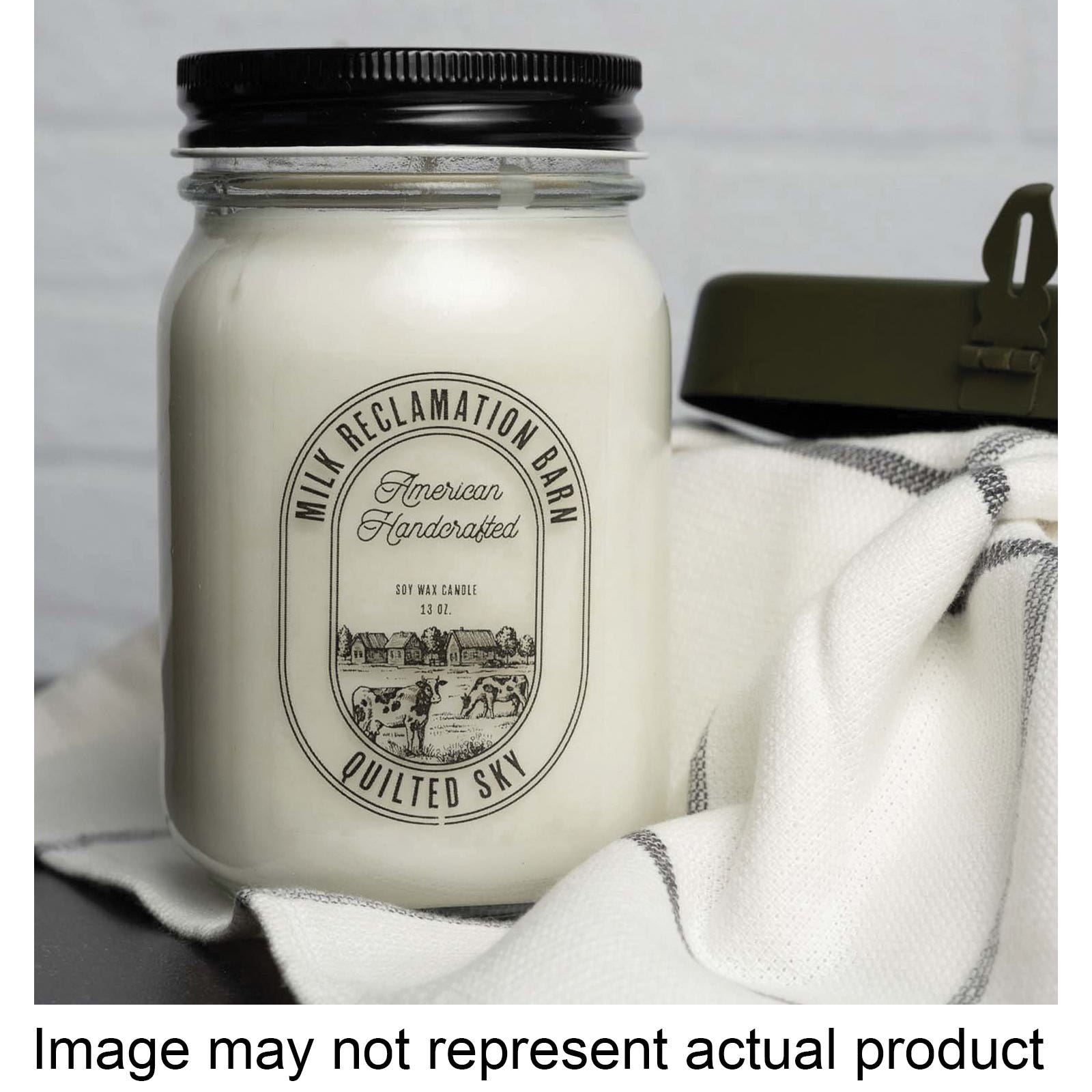 Milk Reclamation Barn MJ-GP Mason Jar Candle, 13 oz, Georgia Peach, 90 to 100 hr