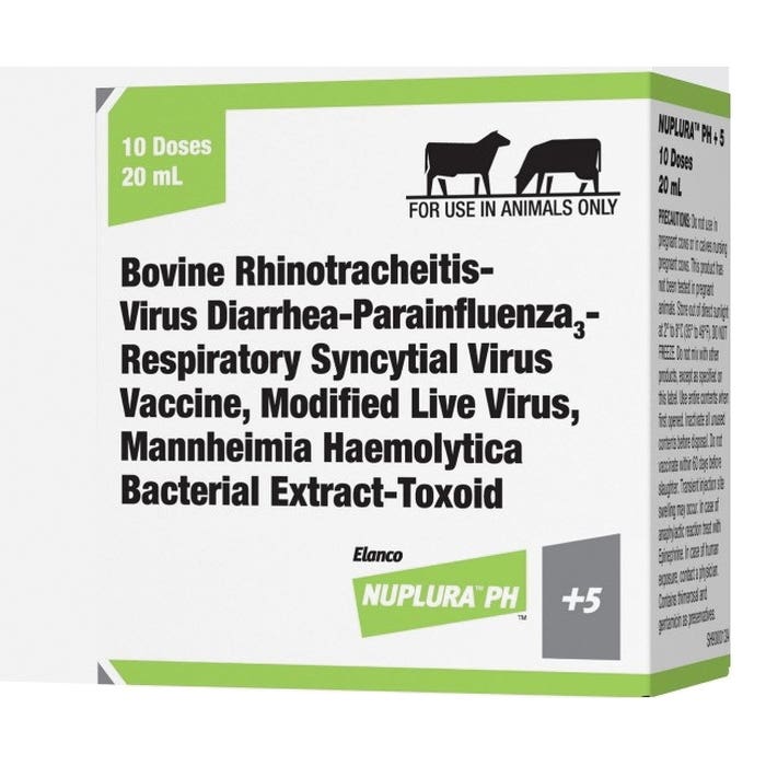 Elanco Nuplura AV621210DAM Bovine Vaccine, 20 mL