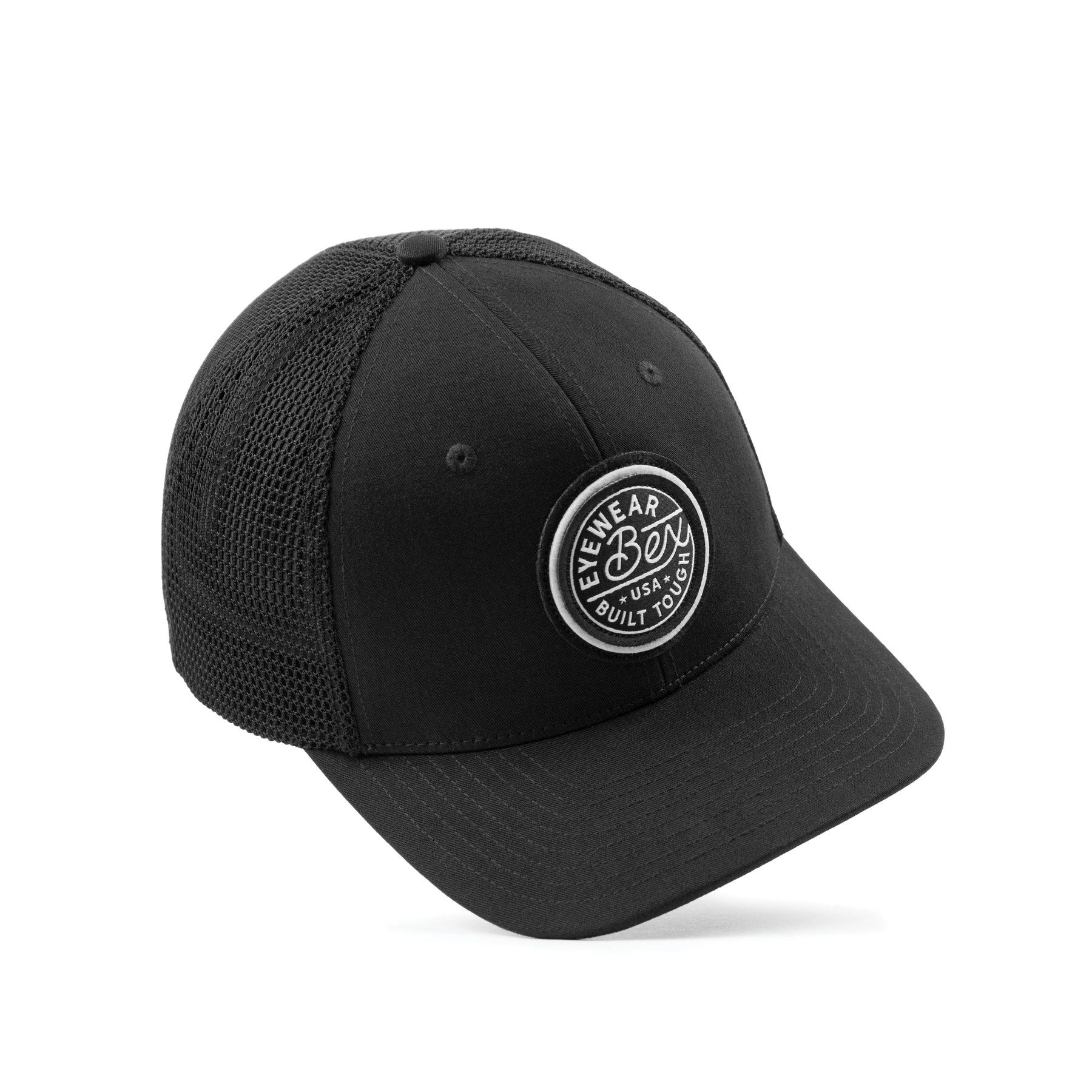 BEX H0250B Ball Cap, BEX Logo Woven Loop Flag Label, Cotton/Polyester, Black