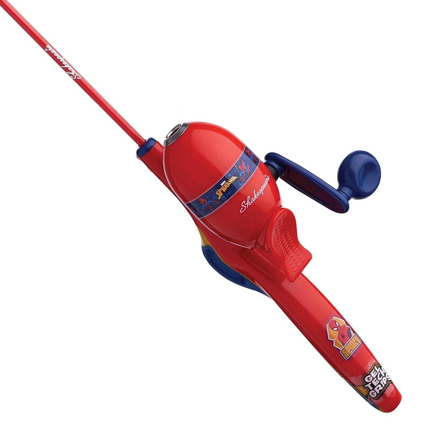 Shakespeare Marvel Series SPMANKIT-B Spider-Man Beginner Kit, 5 Reel, 3.1:1 Gear Ratio, Comfort Grip Handle