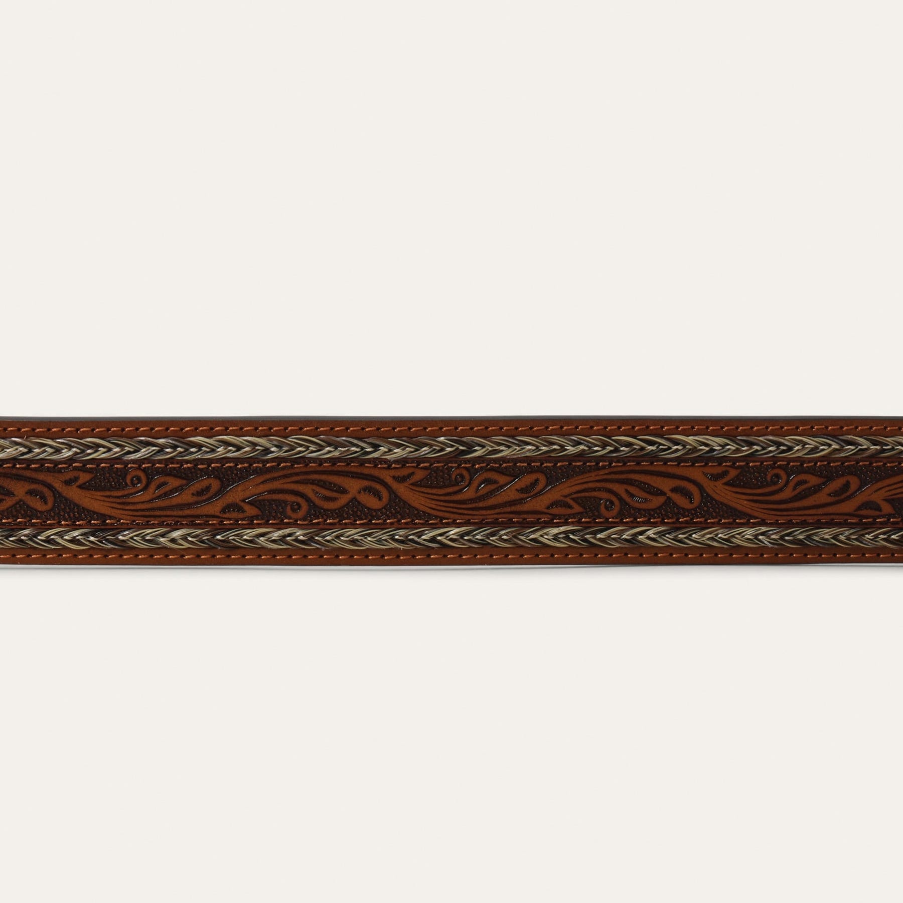 Stetson 9922500-104-34 Belt, Men's, 34 in, Leather, Natural, Buckle, Strap