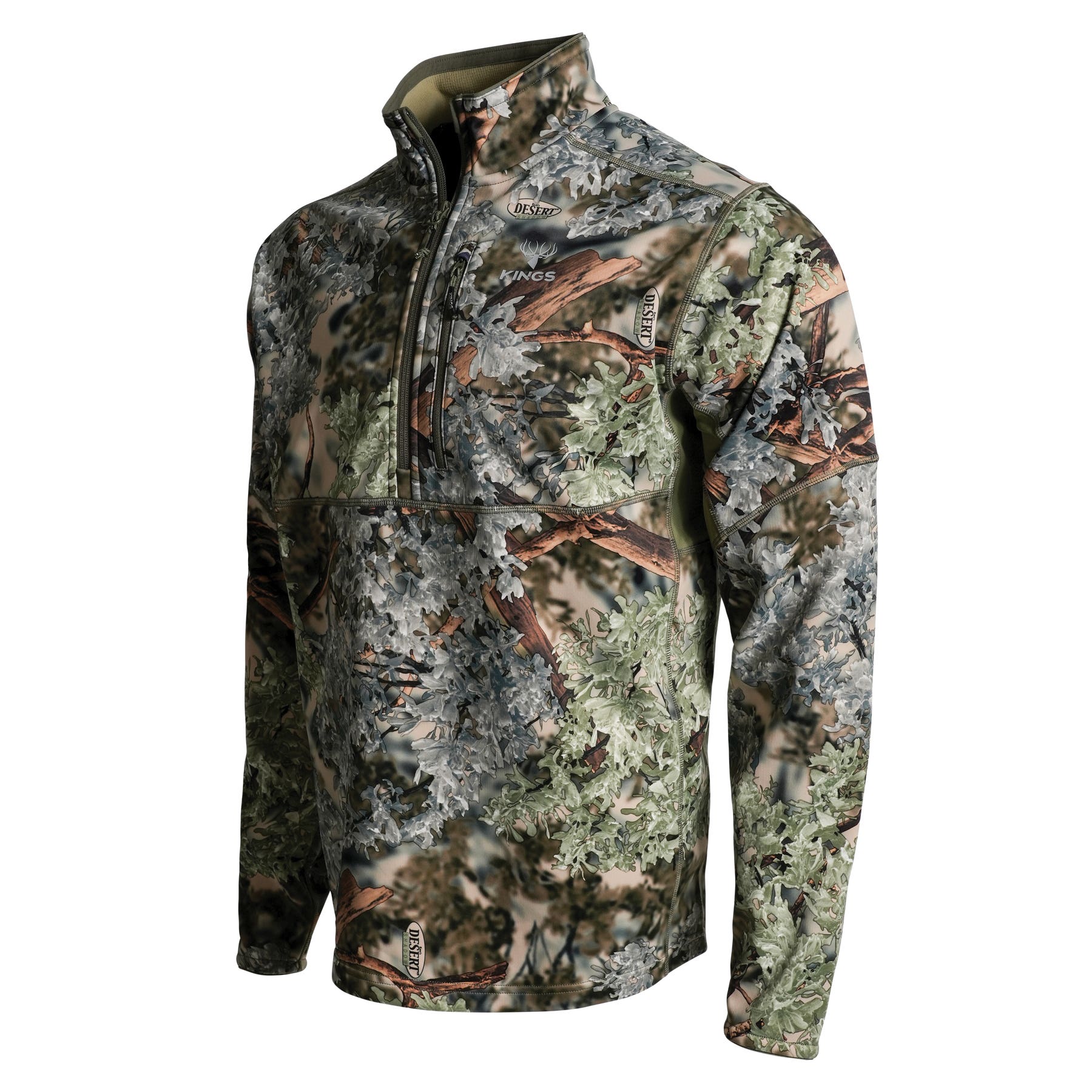 Kings KCM1420-DS-M Hunting T-Shirt, M, 114 cm Chest, Polyester, Desert Shadow