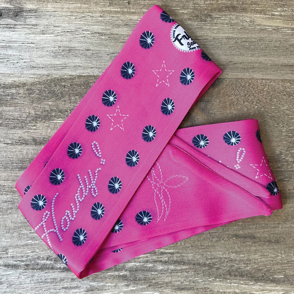 Fringe Scarves Howdy Twilly, Poly Chiffon, Hot Pink
