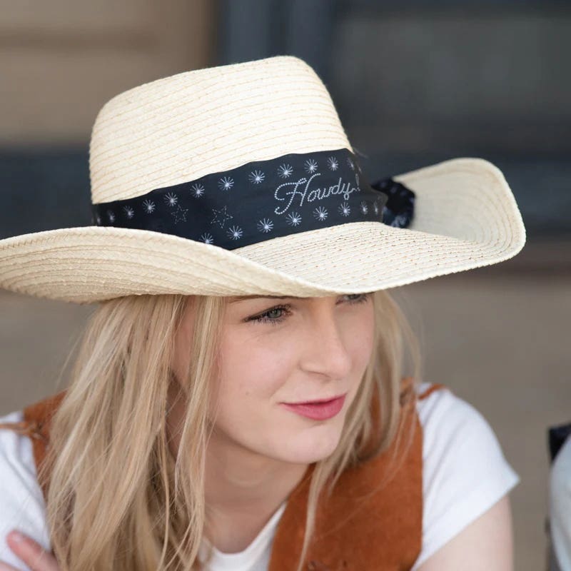 Fringe Scarves Howdy Twilly, Poly Chiffon, Black