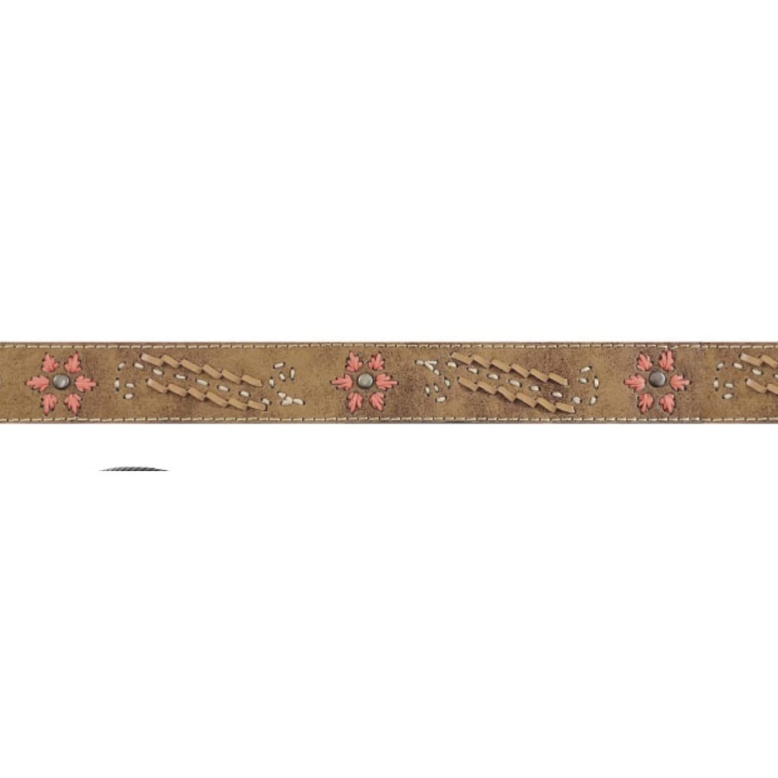 Roper 9716300-210-XL Belt, Girl's, XL, Silver, Leather/Wax, Tan, Buckle