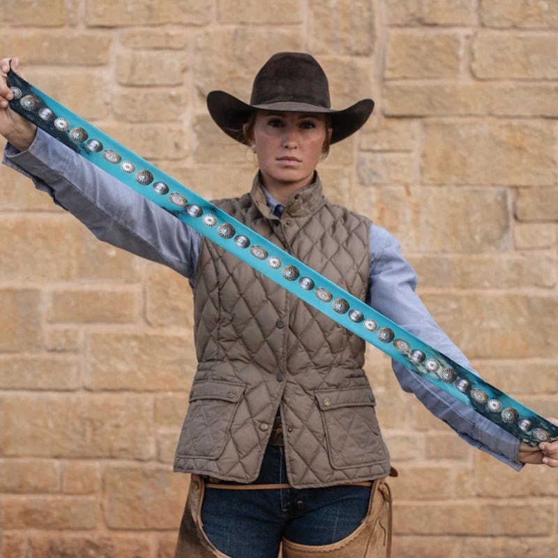 Fringe Scarves Kingman Twilly, Poly Chiffon, Turquoise