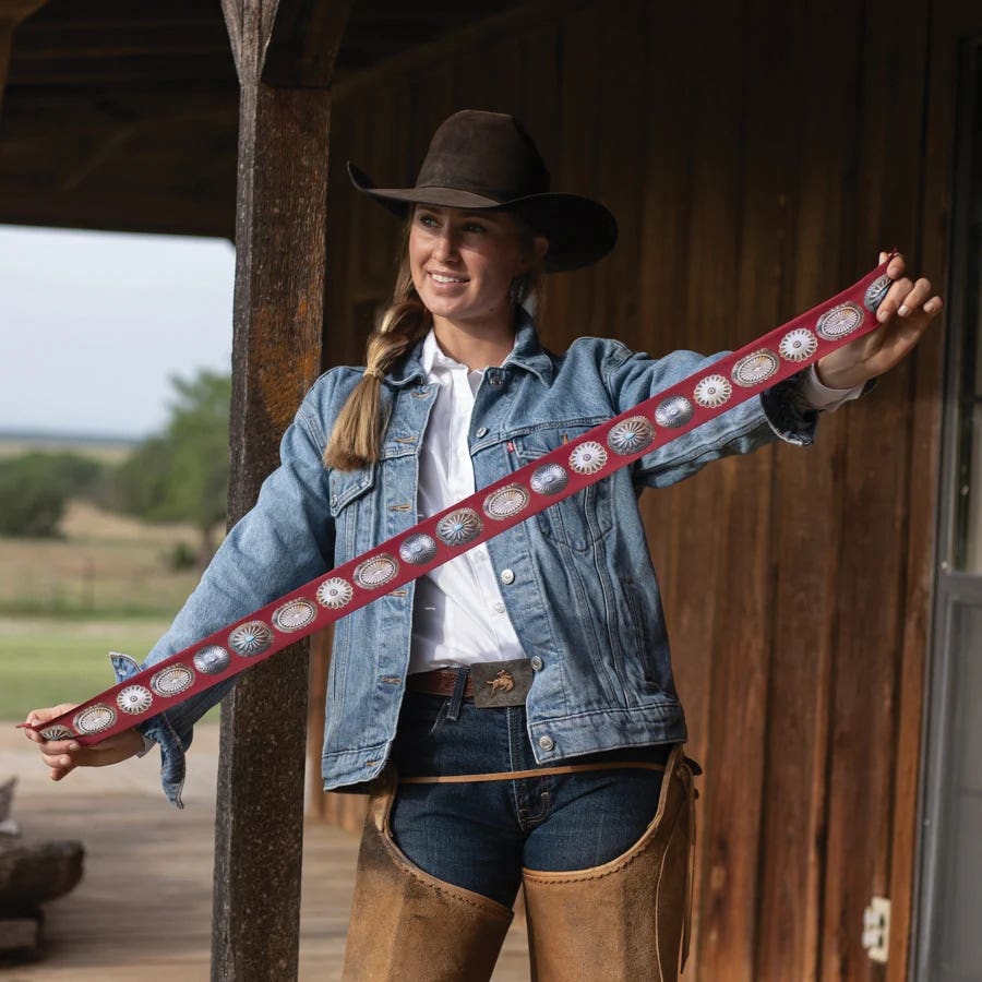 Fringe Scarves Big Concho Twilly, Poly Chiffon, Red