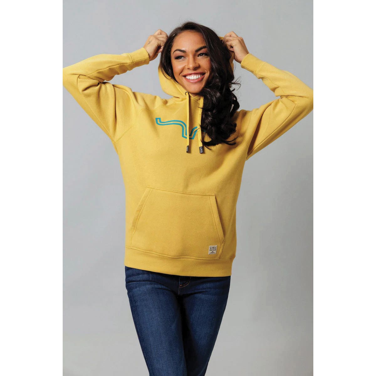 Kimes Ranch Women's Hoodie, L, Cotton/Polyester, Gray, Hooded