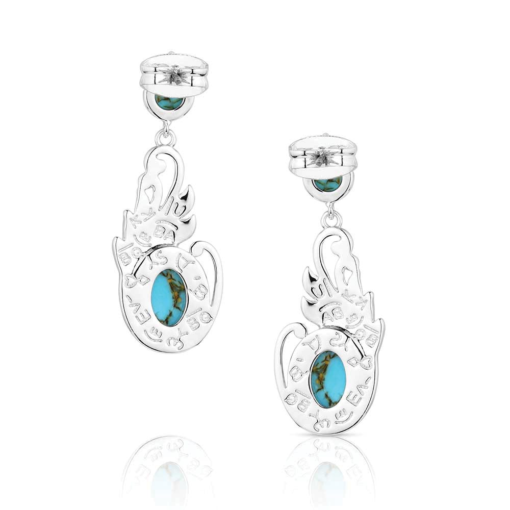 Montana Silversmiths ER6194 Earrings, Turquoise, Brass/Stainless Steel