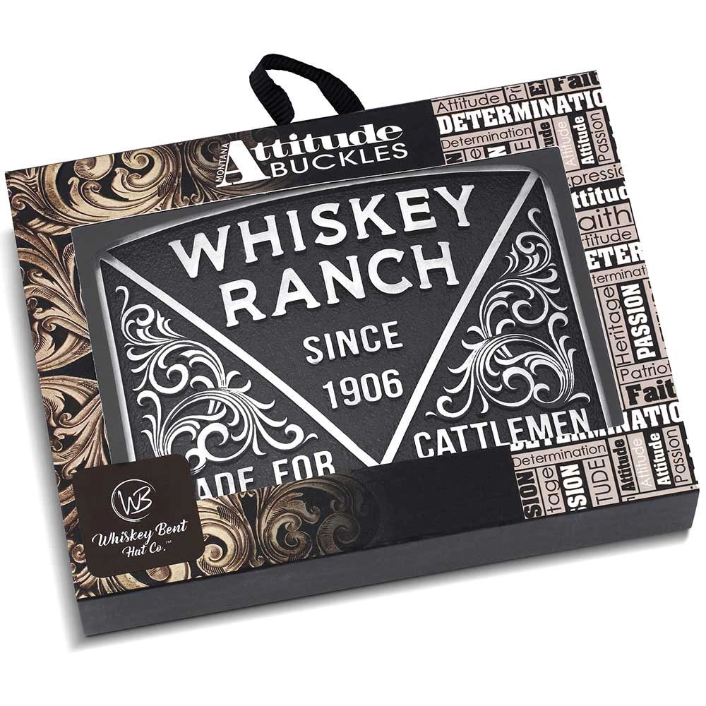 Montana Silversmiths Whiskey Ranch Square Belt Buckle