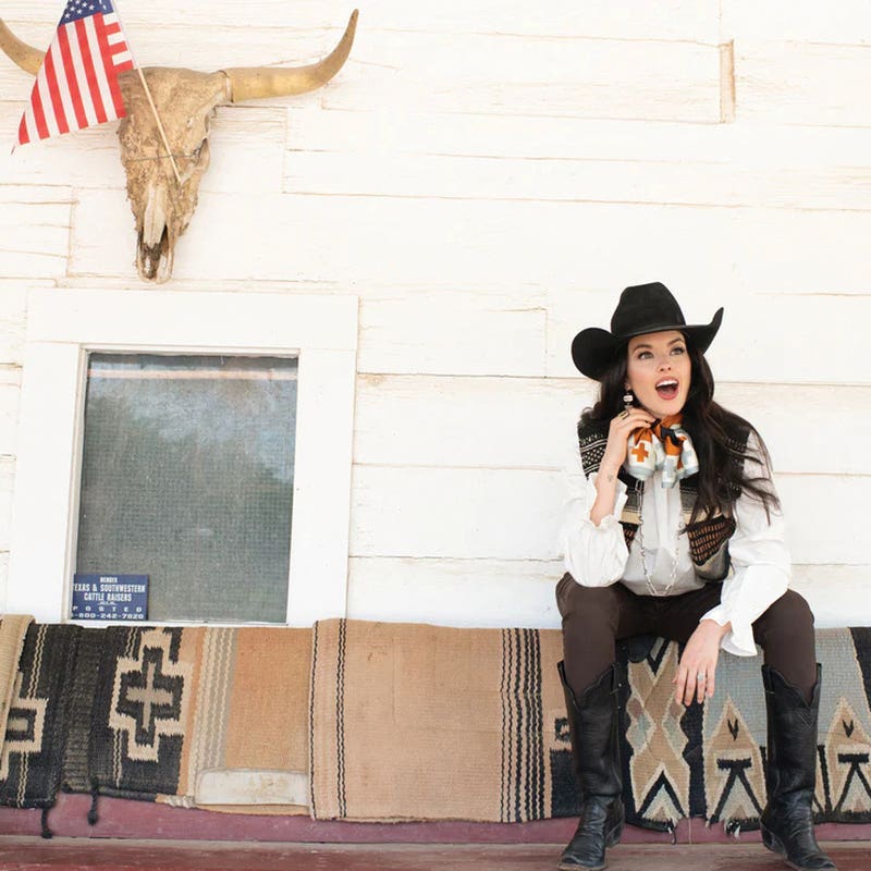 Fringe Scarves West Texas Buck Silk Scarf, S