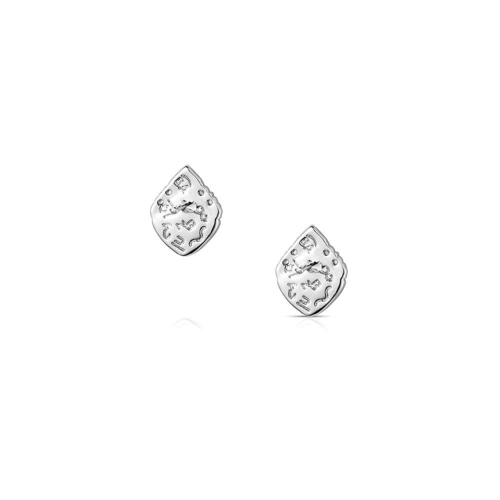 Montana Silversmiths ER6313 Earrings, Women's, Crown, Opal, Turquoise, Zirconia Crystal, Brass/Stainless Steel