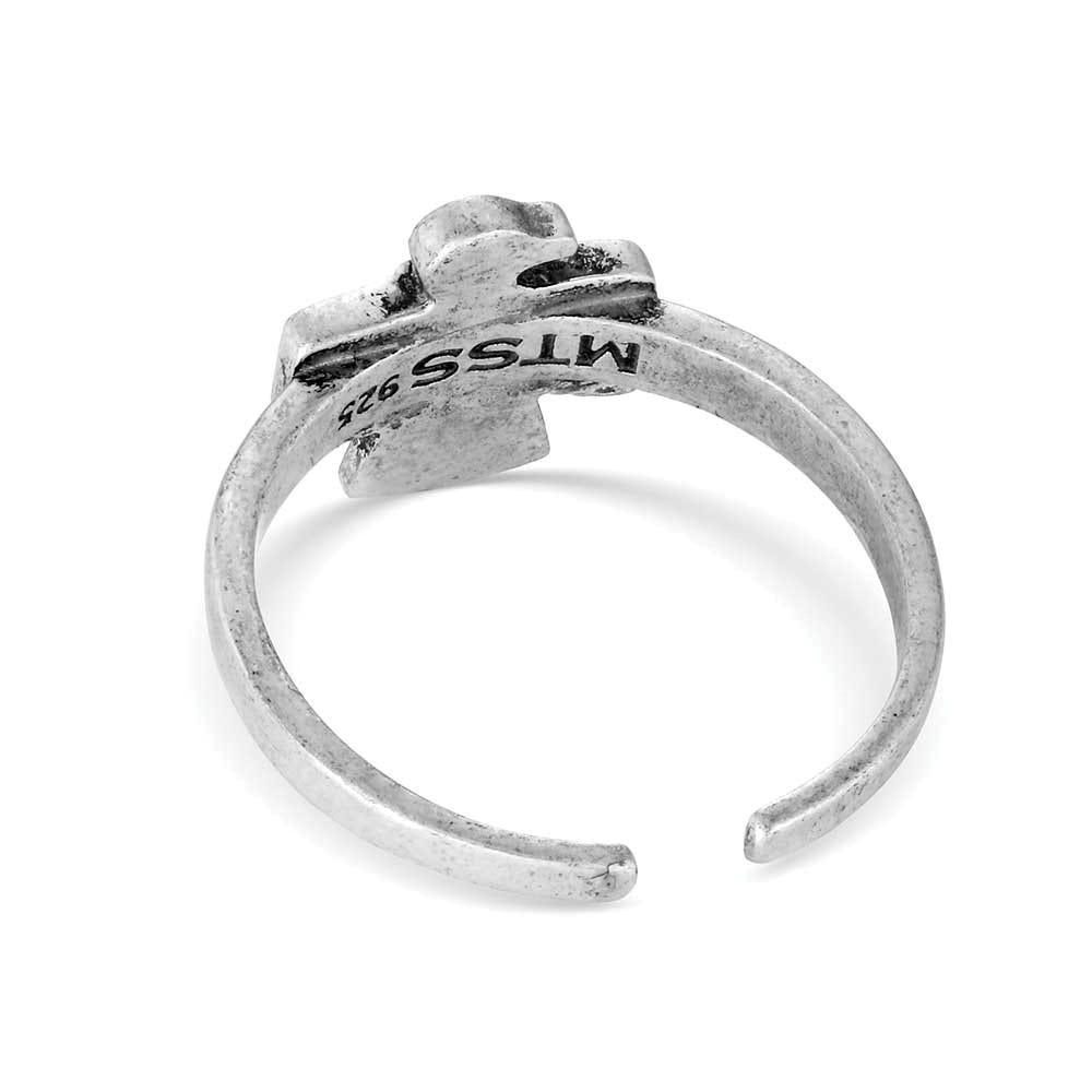 Montana Silversmiths RG6315 Ring, Women's, One-Size, Open Back, Thunderbird, Turquoise, Sterling Silver