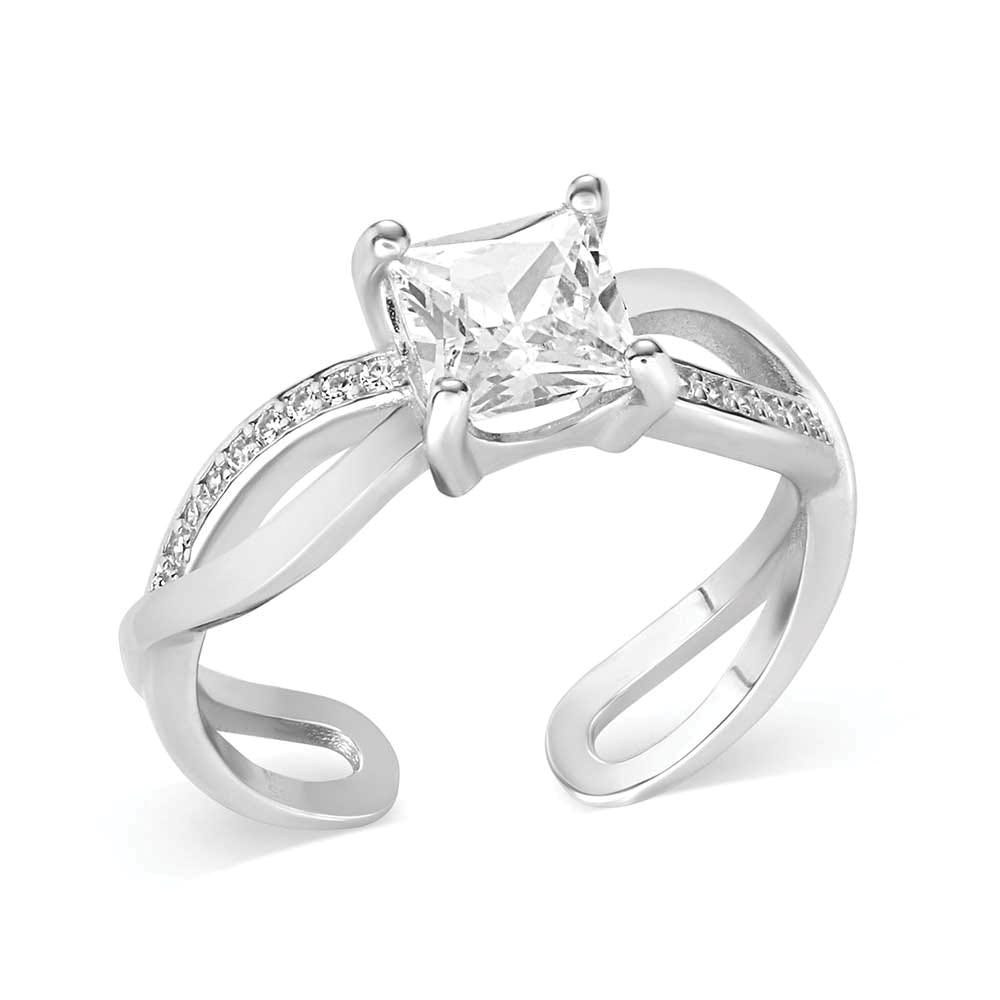 Montana Silversmiths RG6296 Ring, One-Size, Open Back, Zirconia Crystal, Sterling Silver