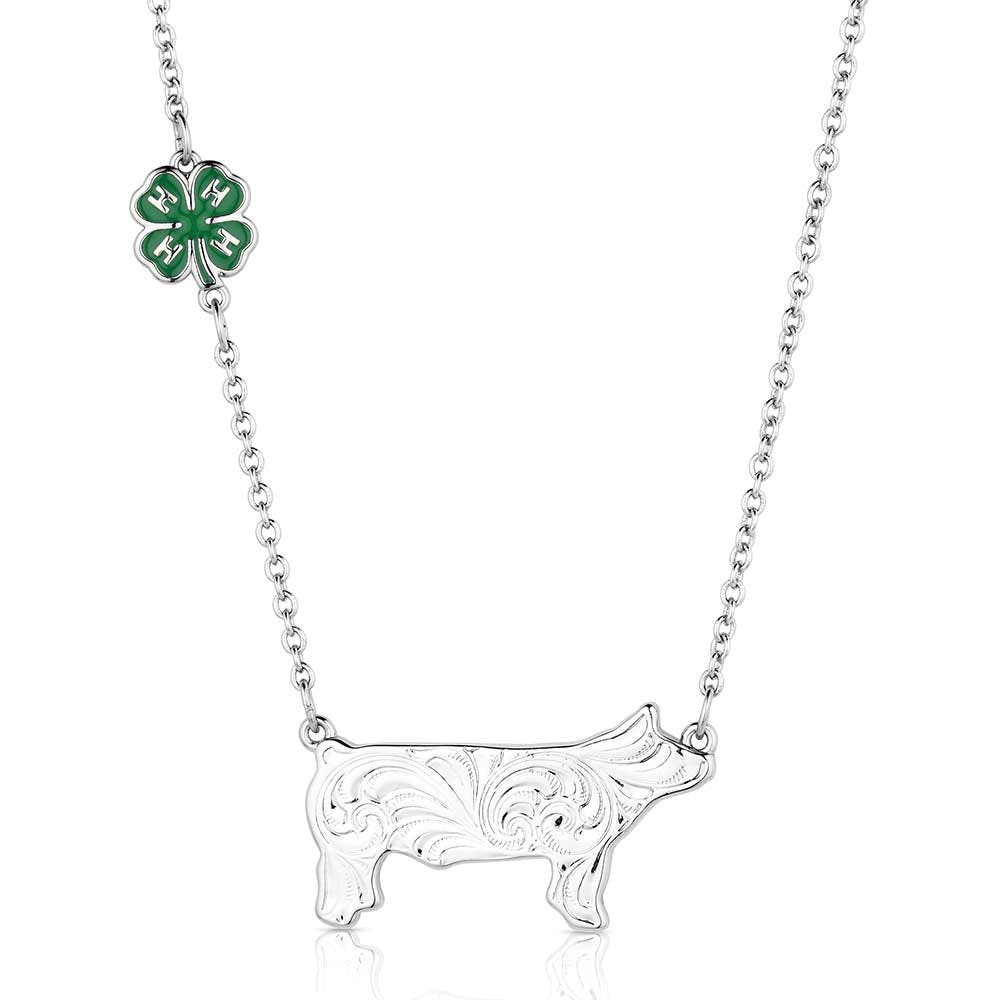 Montana Silversmiths NC6234 Necklace, Women's, 4-H Pig Showman, Brass