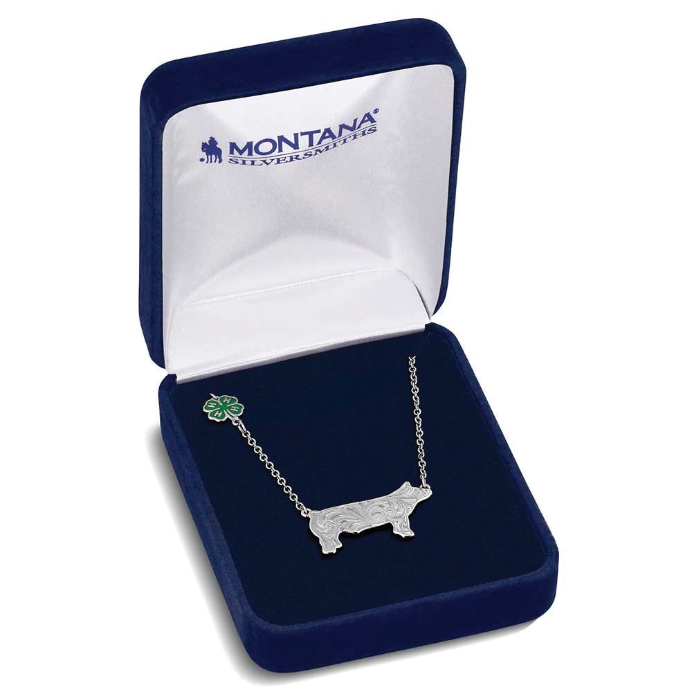 Montana Silversmiths NC6234 Necklace, Women's, 4-H Pig Showman, Brass