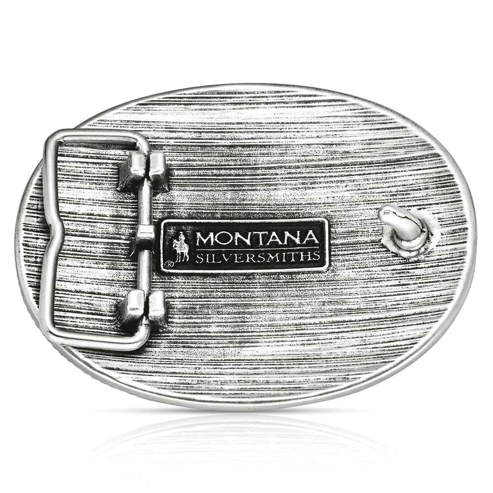 Montana Silversmiths Forged in Freedom Oval Belt Buckle