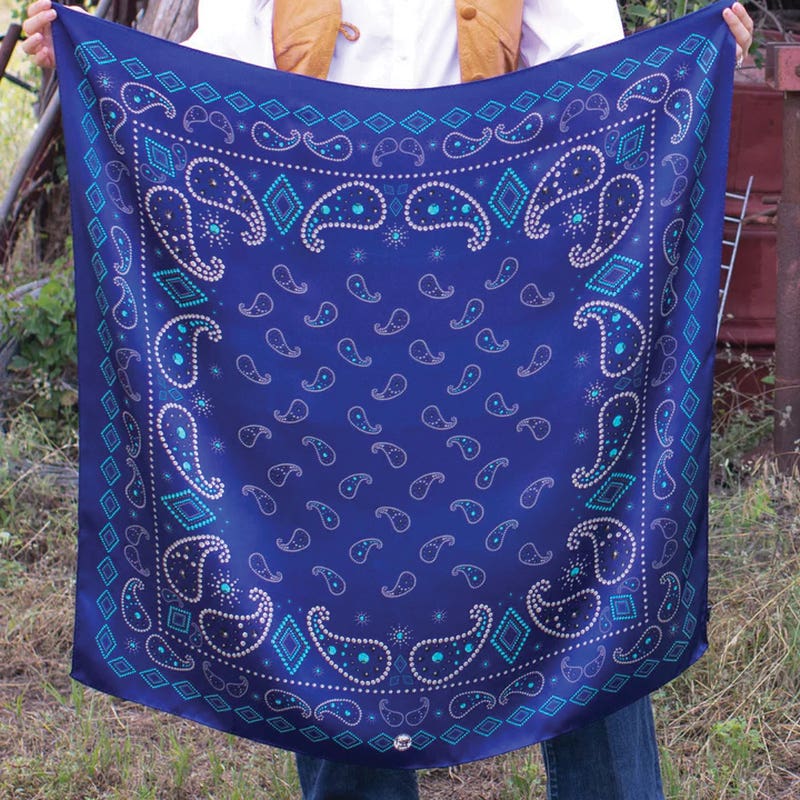 Fringe Scarves Pretty Paisley Silk Scarf, Purple, L