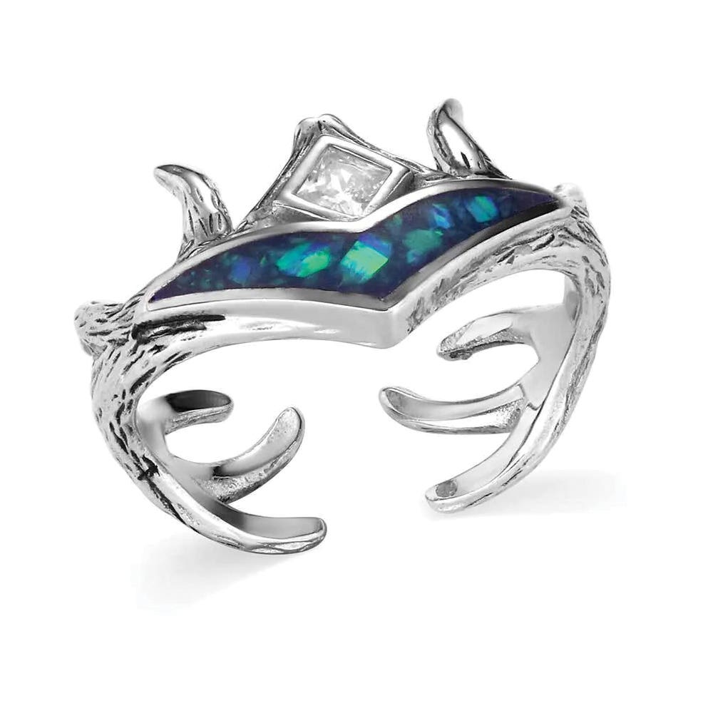 Montana Silversmiths KTRG6331 Ring, Opal, Zirconia Crystal, Sterling Silver