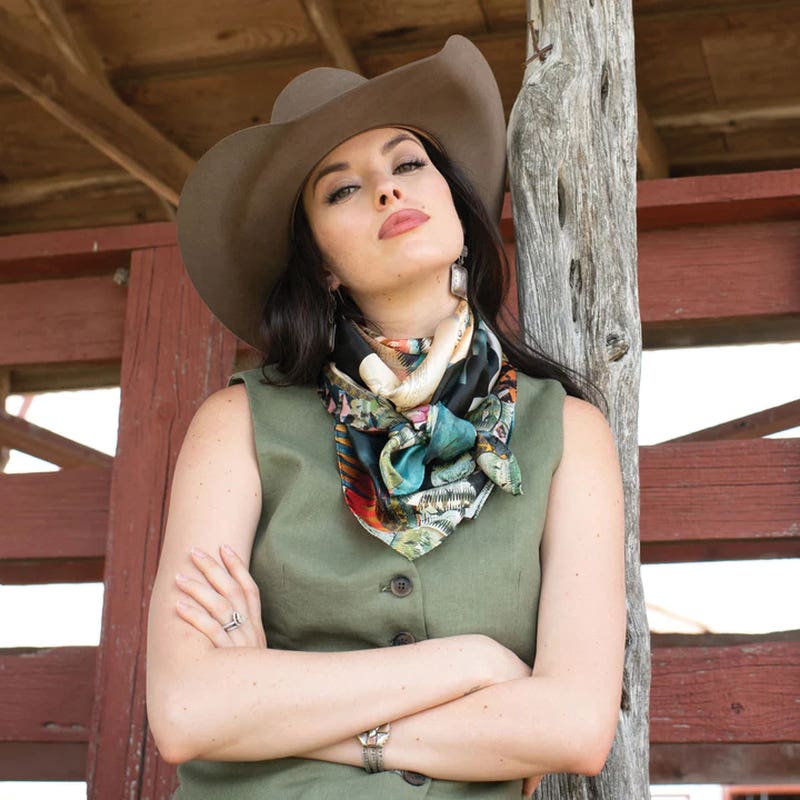 Fringe Scarves Indigo Morning Silk Scarf, Jade, L