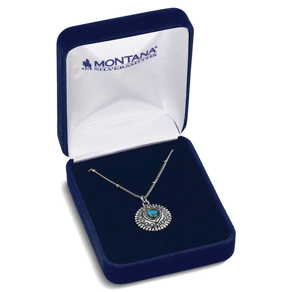Montana Silversmiths NC6192 Necklace, Love for You Turquoise, Turquoise, Brass