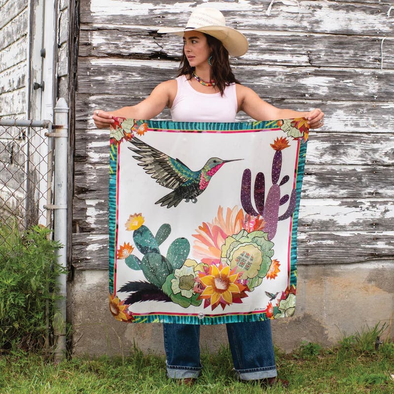 Fringe Scarves Cactus Bloom Scarf, Multi-Color, S