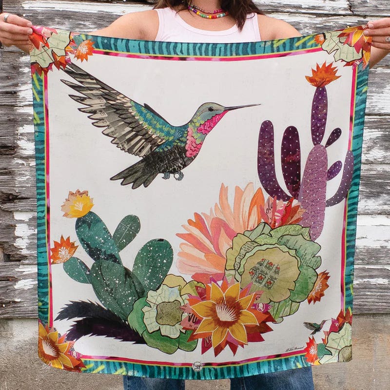 Fringe Scarves Cactus Bloom Scarf, Multi-Color, S