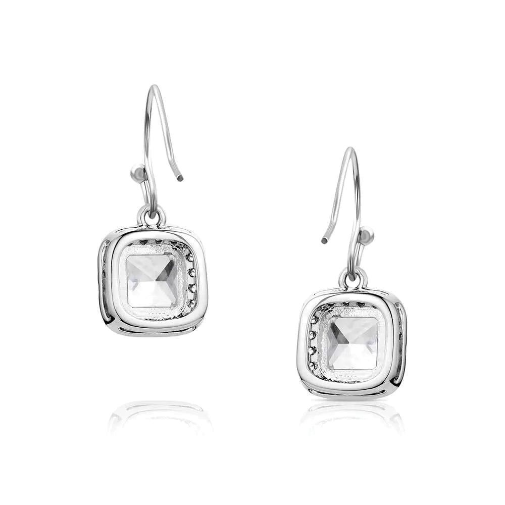Montana Silversmiths ER6189 Earrings, Zirconia Crystal, Clear, Brass/Stainless Steel