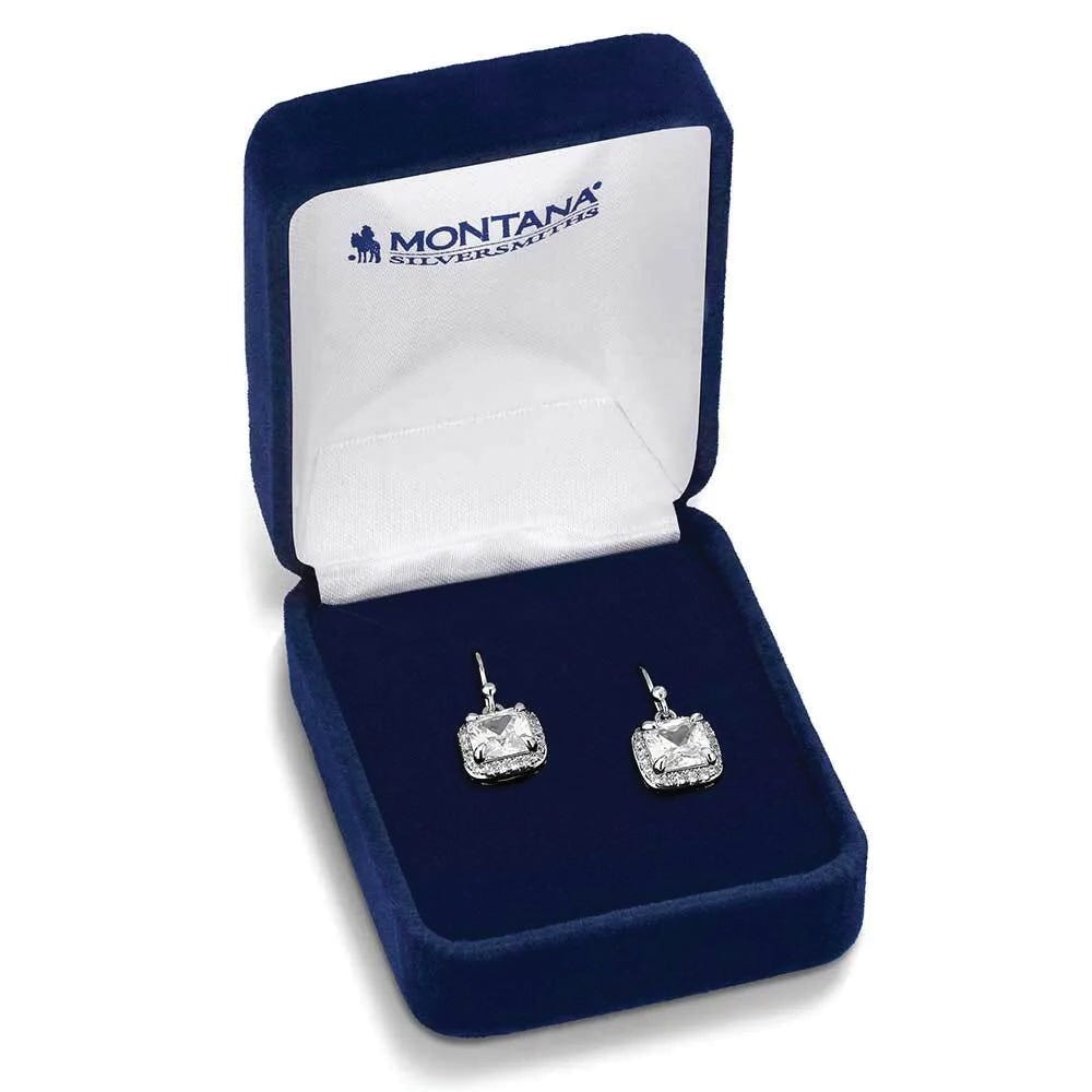 Montana Silversmiths ER6189 Earrings, Zirconia Crystal, Clear, Brass/Stainless Steel