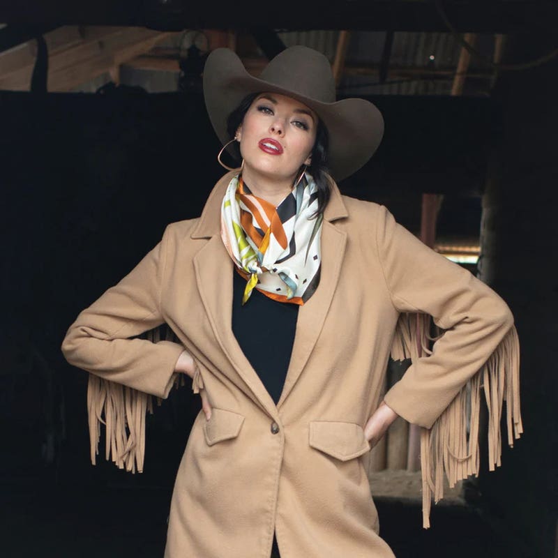 Fringe Scarves Bronco Buster Scarf, Multi-Color, S