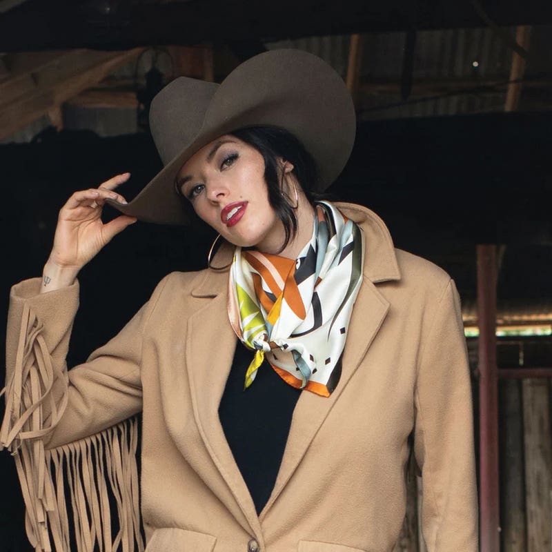 Fringe Scarves Bronco Buster Scarf, Multi-Color, L