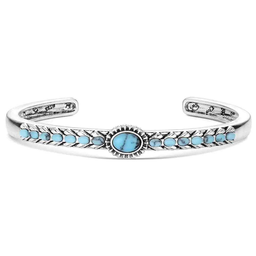 Montana Silversmiths BC6319 Cuff Bracelet, One-Size, Turquoise, Brass