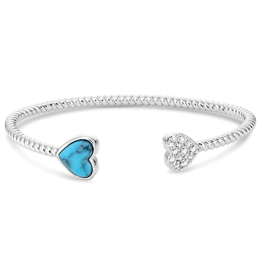 Montana Silversmiths BC6230 Bracelet, One-Size, Rope, Turquoise, Zirconia Crystal, Brass