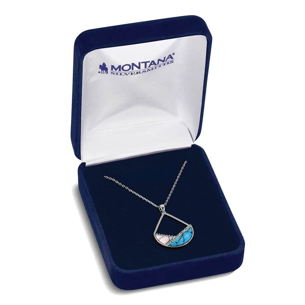 Montana Silversmiths NC6314 Necklace, Women's, Stone, Zirconia Crystal, Turquoise/White, Brass