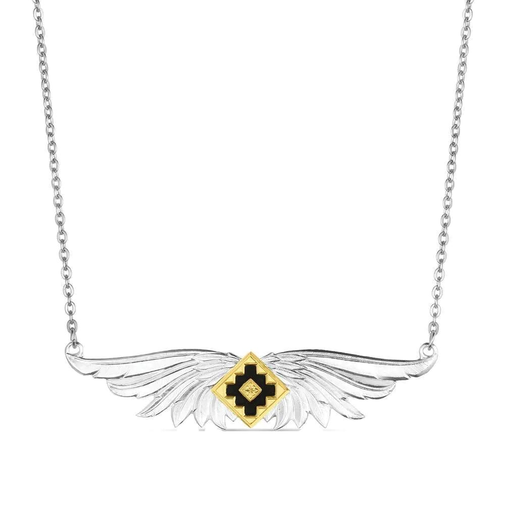 Montana Silversmiths AMNC6177 Necklace, Wing, Brass