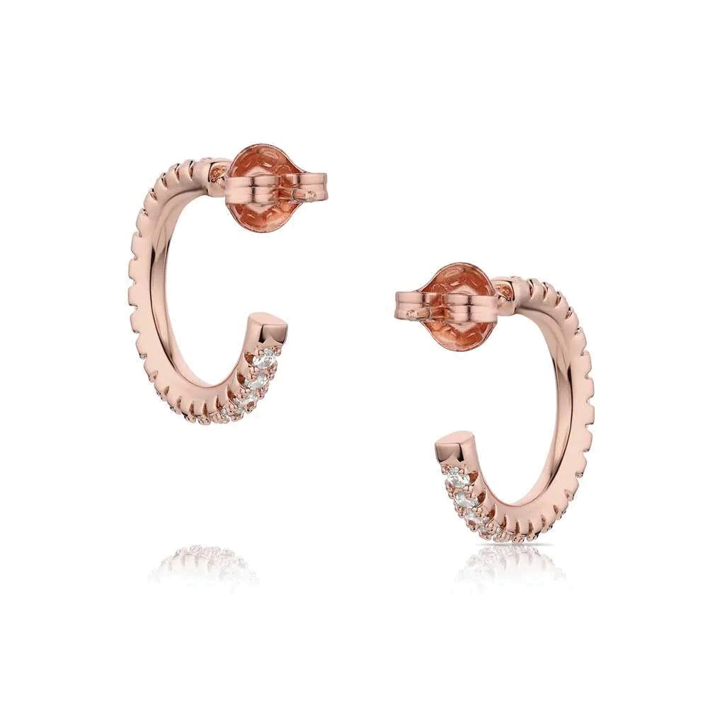 Montana Silversmiths ER6212 Earrings, Hoop, Zirconia Crystal, Brass/Stainless Steel
