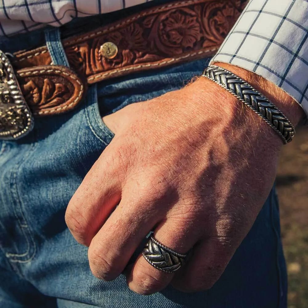 Montana Silversmiths RG6284 Ring, Twisted, Woven, Brass