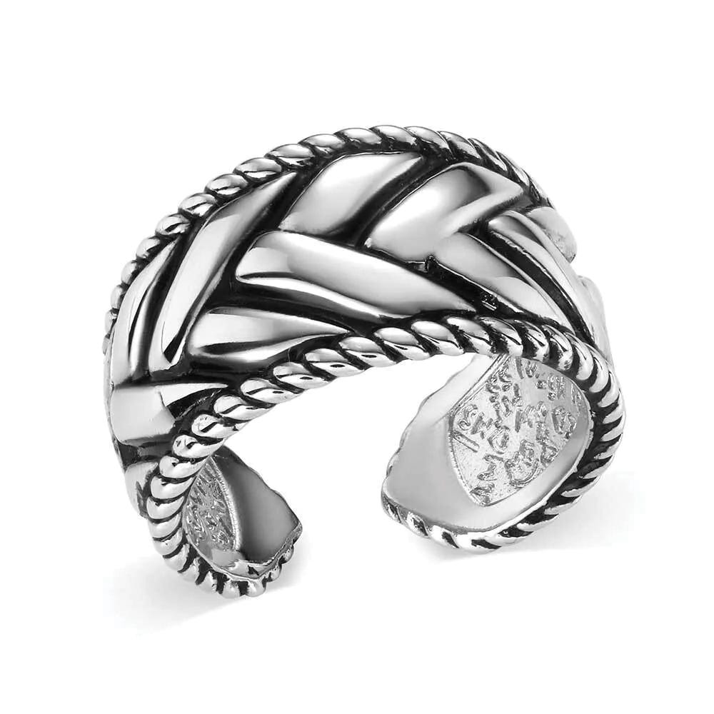 Montana Silversmiths RG6284 Ring, Twisted, Woven, Brass